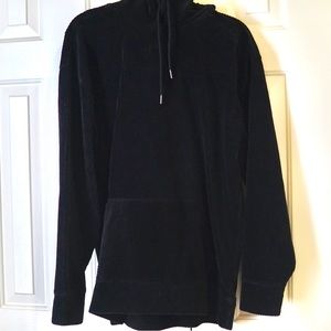 Express Velvet Hoodie (Size: Medium; Color: Black)